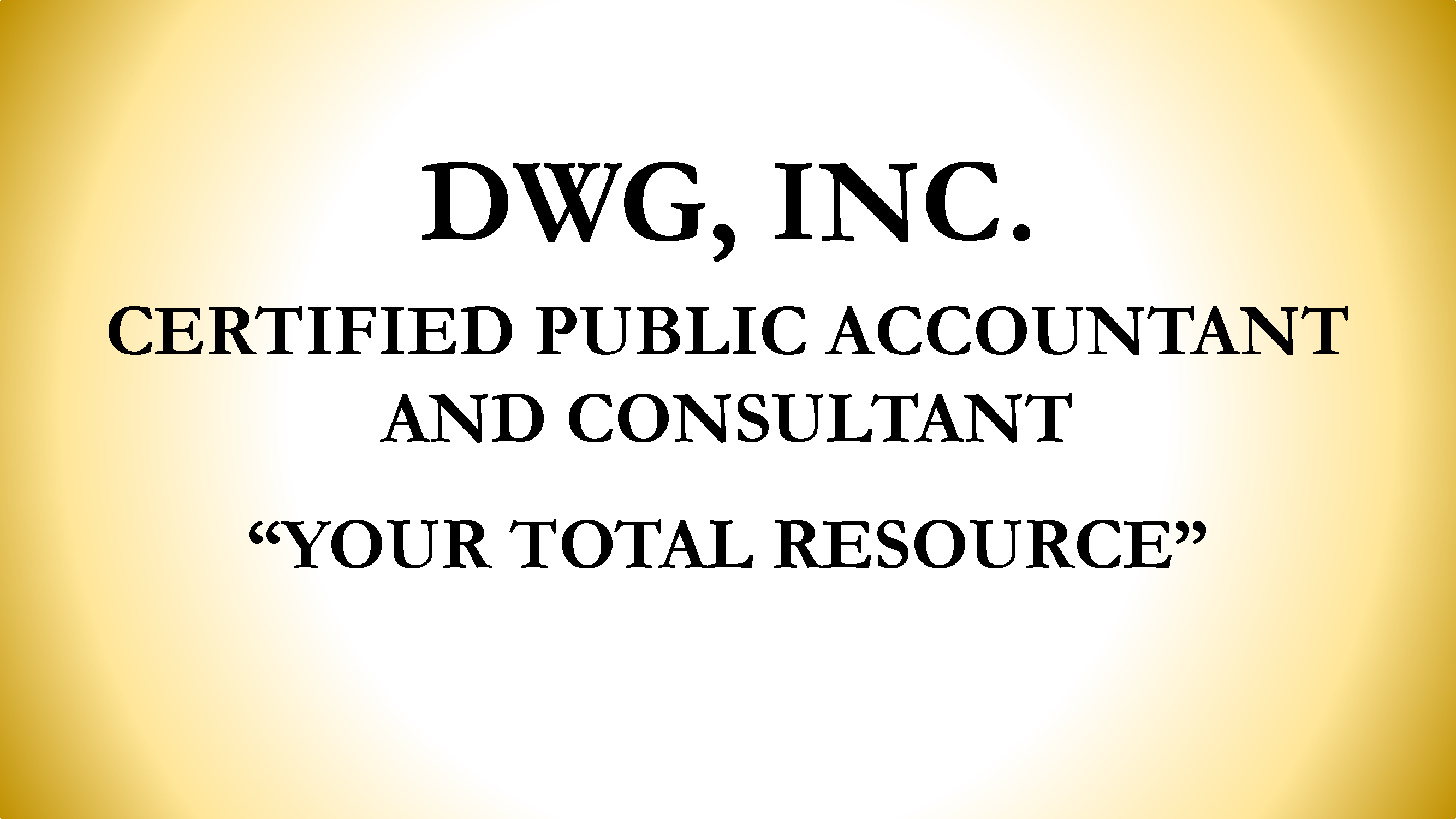 DWG INC Gold Sponsor